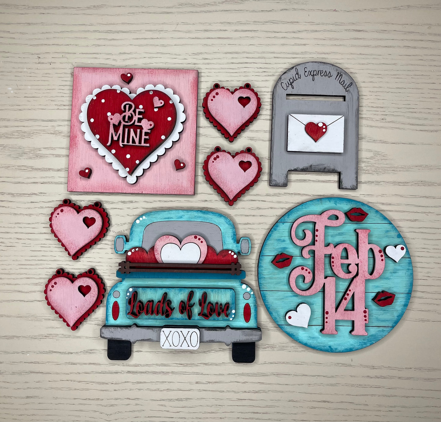 valentines tiered tray DIY wood kit