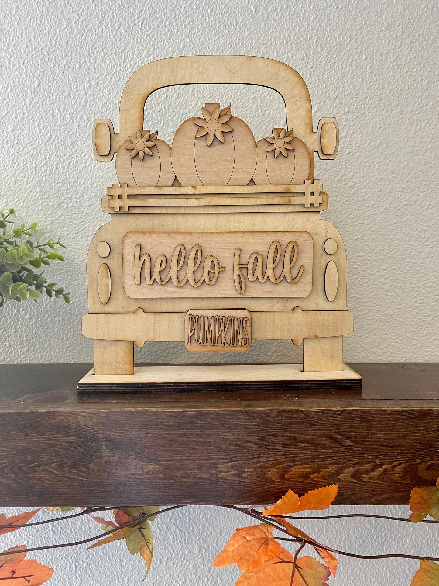 Interchangeable Truck Hello Fall (insert only)
