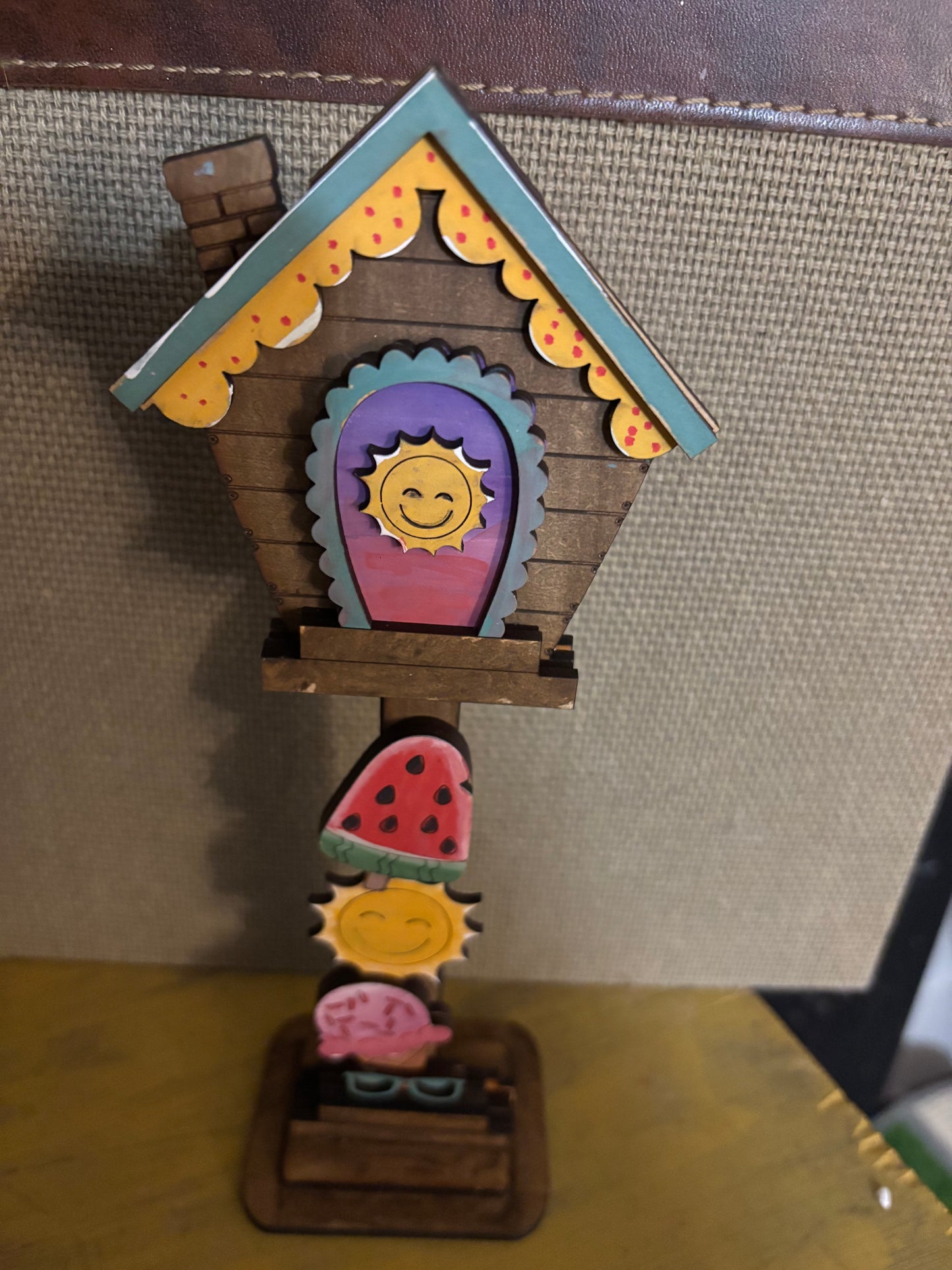 Interchangeable Small birdhouse June (insert only)