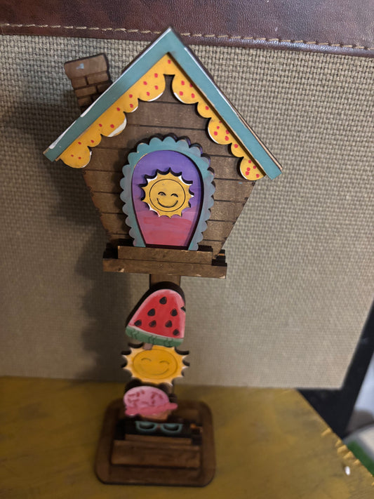 Interchangeable Small birdhouse June (insert only)