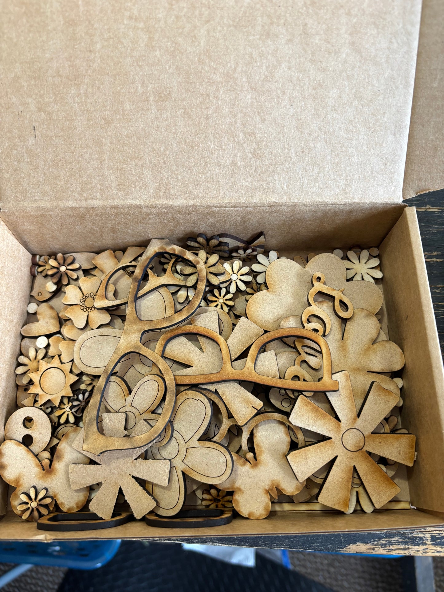 Scrap holiday themed boxes.