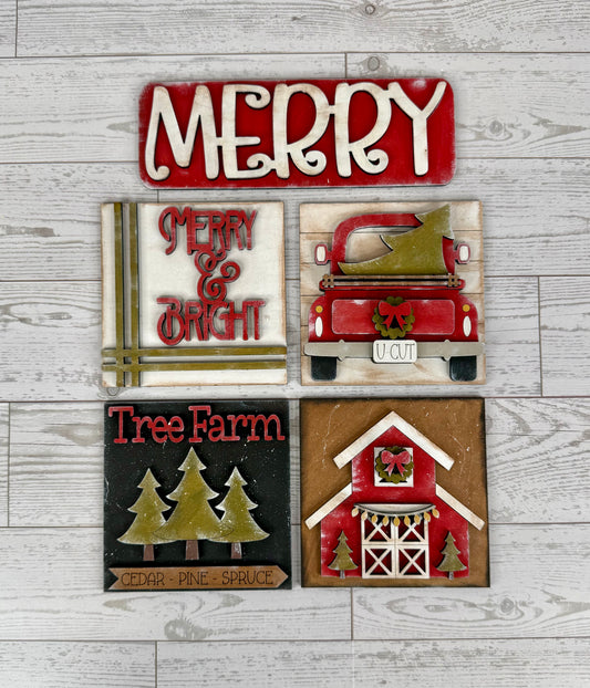 door window old fashion christmas DIY WOOD KIT (insert only)