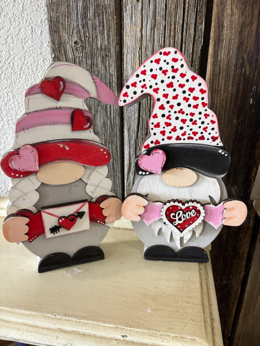 Interchangeable Valentines Gnome Outfit DIY wood kit