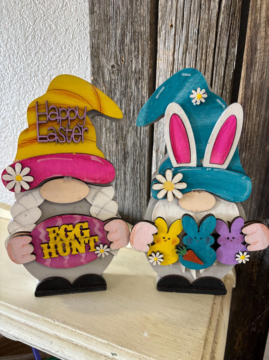 Interchangeable Easter Gnome outfit DIY wood kit