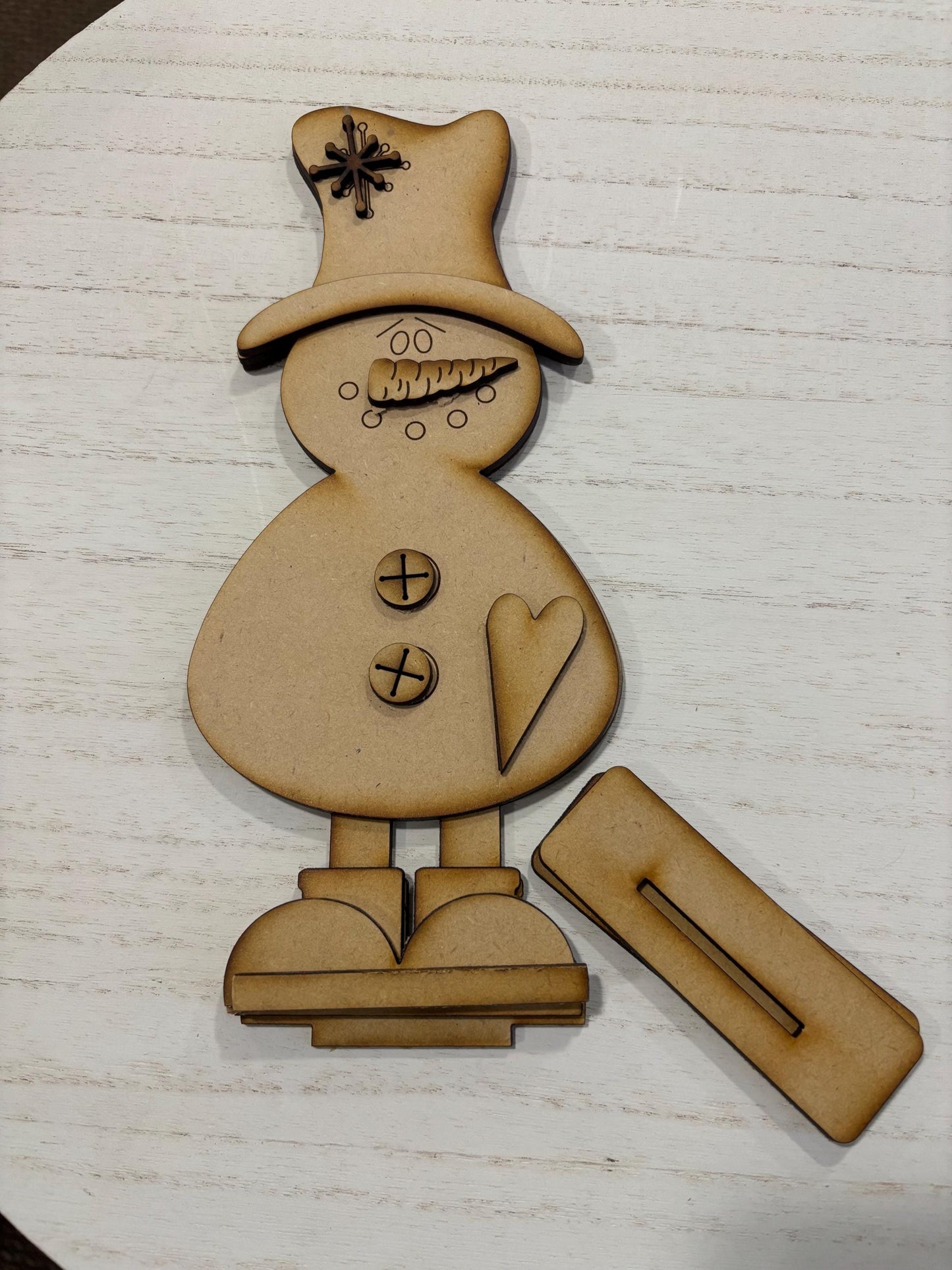 Vintage snowman DIY wood kit