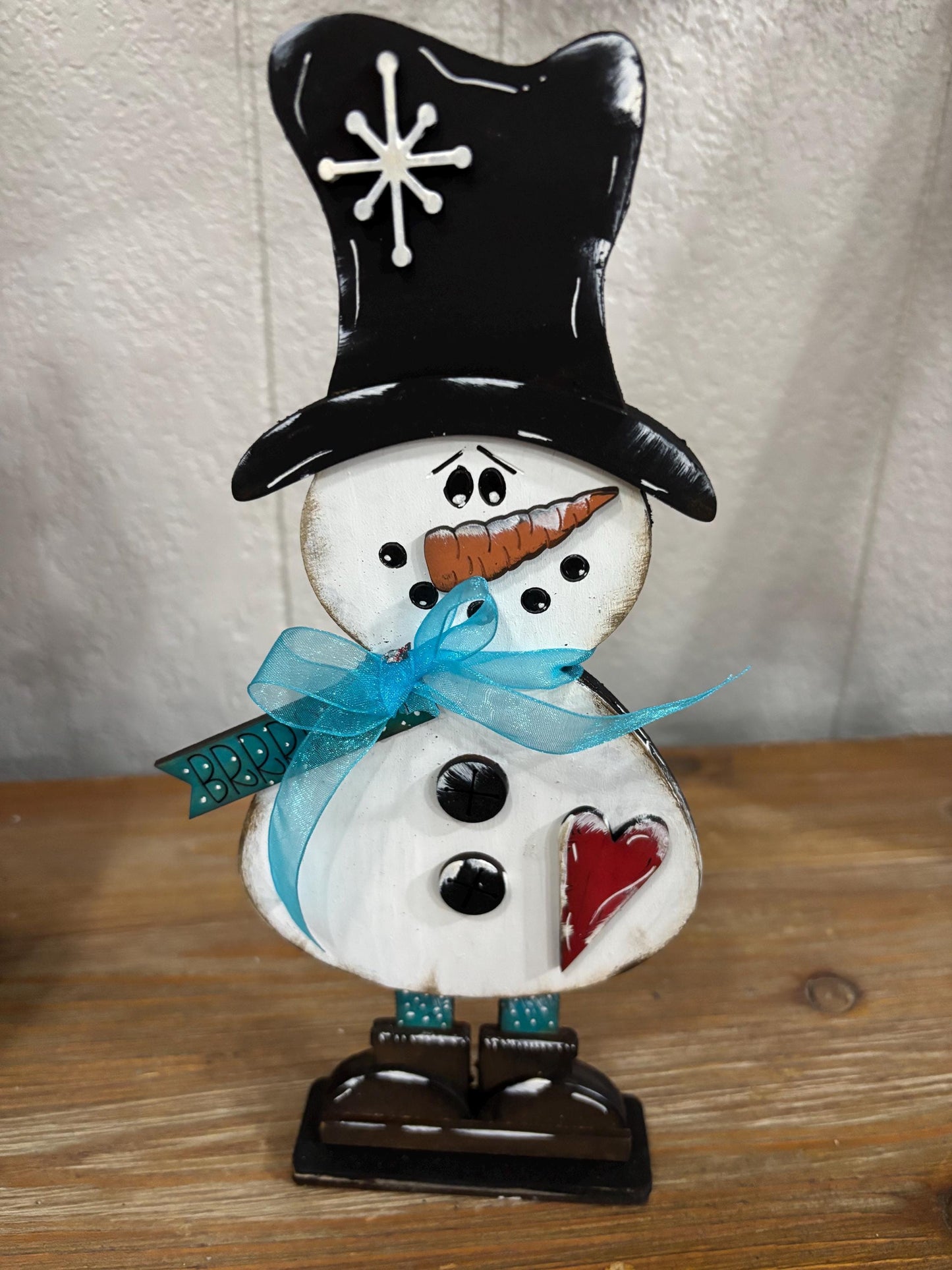 Vintage snowman DIY wood kit
