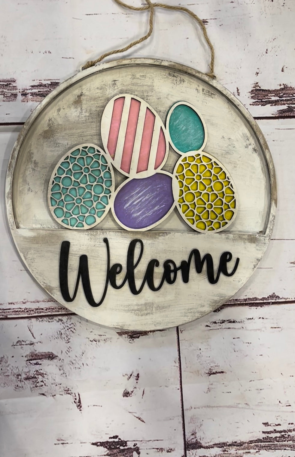 Interchangeable Easter Eggs door hanger (insert only)