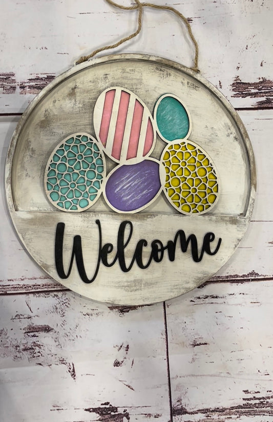 Interchangeable Easter Eggs door hanger (insert only)