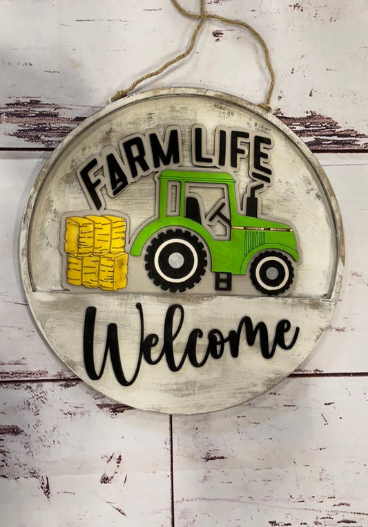 Interchangeable Farm life  door hanger(insert only)