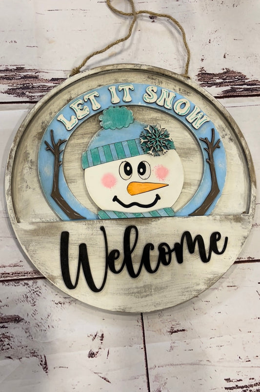 Interchangeable Let it snow Door hanger (insert only)
