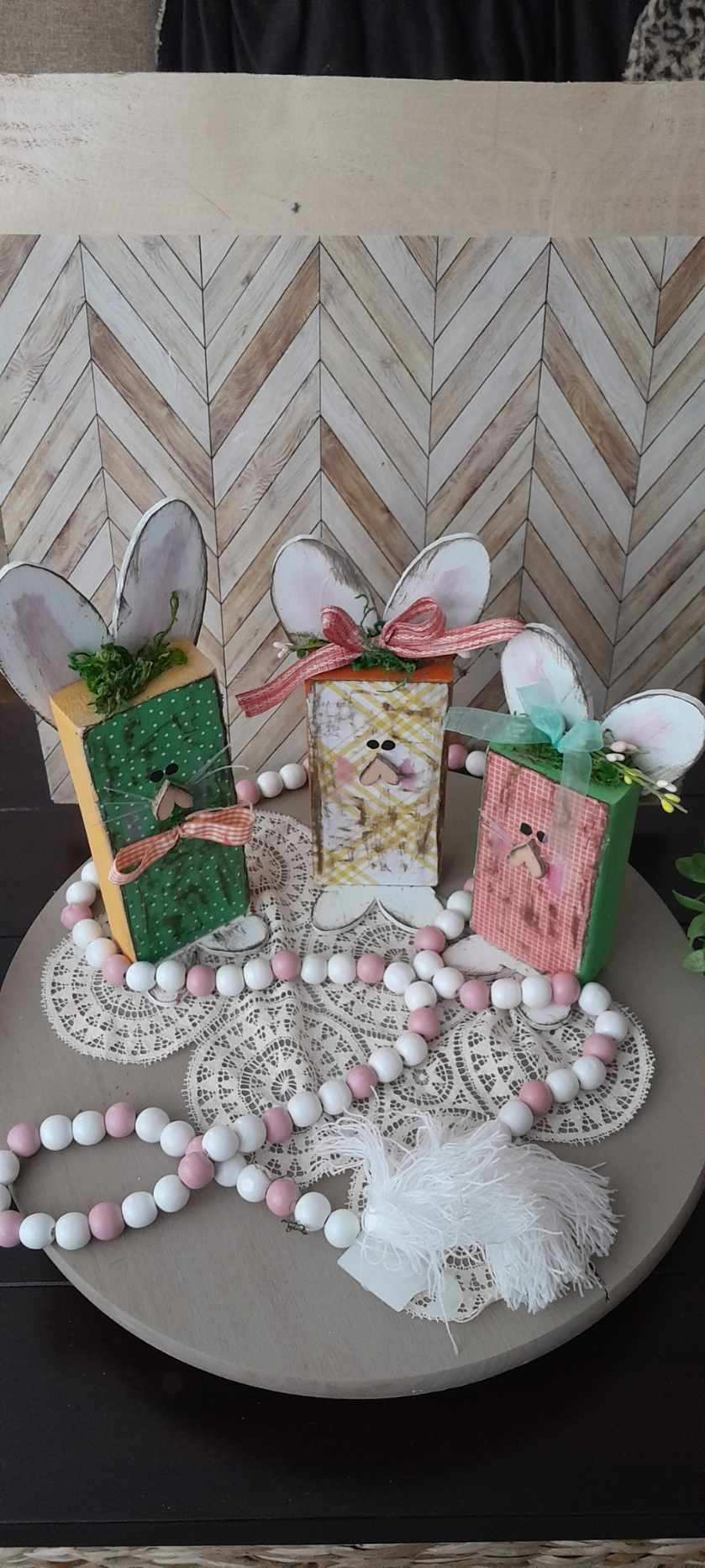 Unfinished DIY Easter bunny kit
