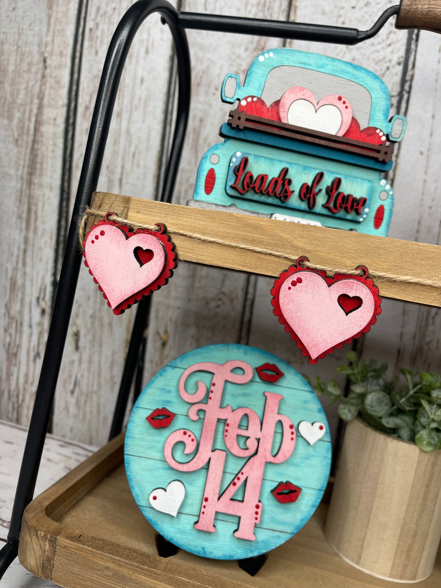valentines tiered tray DIY wood kit