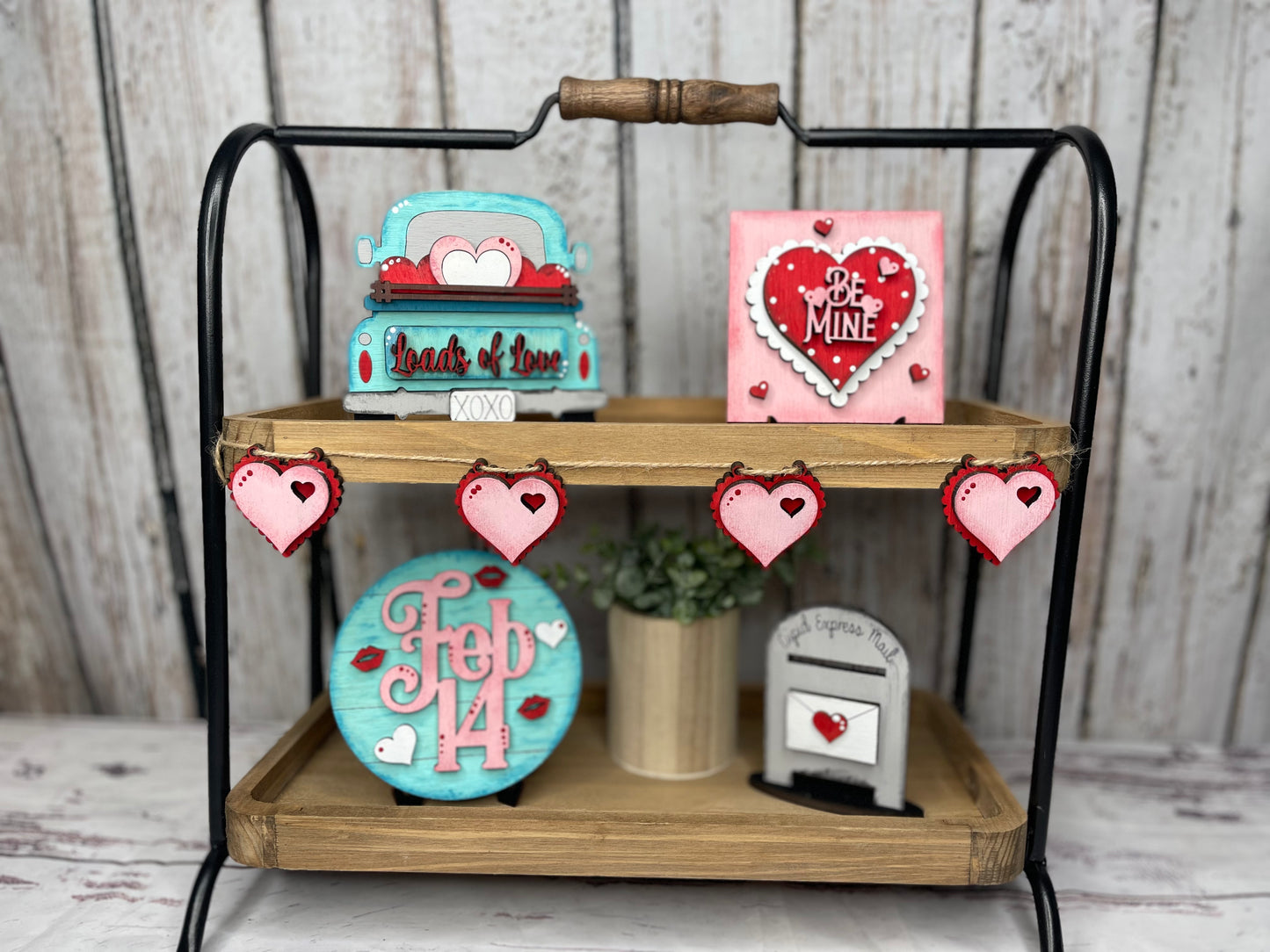 valentines tiered tray DIY wood kit